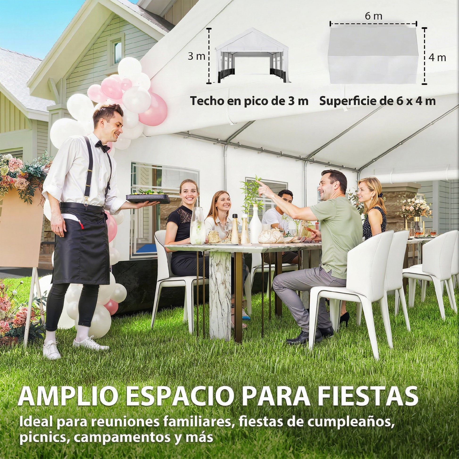 Outsunny Carpa Para Fiesta 4x6 M_3