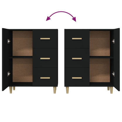 Aparador De Madera De Ingeniería Negro 69,5x34x90 Cm / Vetonek_4
