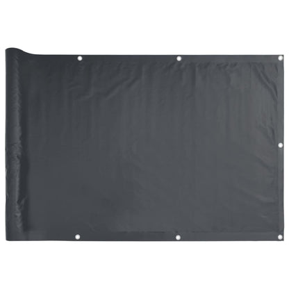 Vidaxl Biombo Para Balcón De Tela Oxford Antracita 90x300 Cm_0