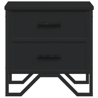Mesita De Noche Madera De Ingeniería Negra 40x41x40 Cm_3