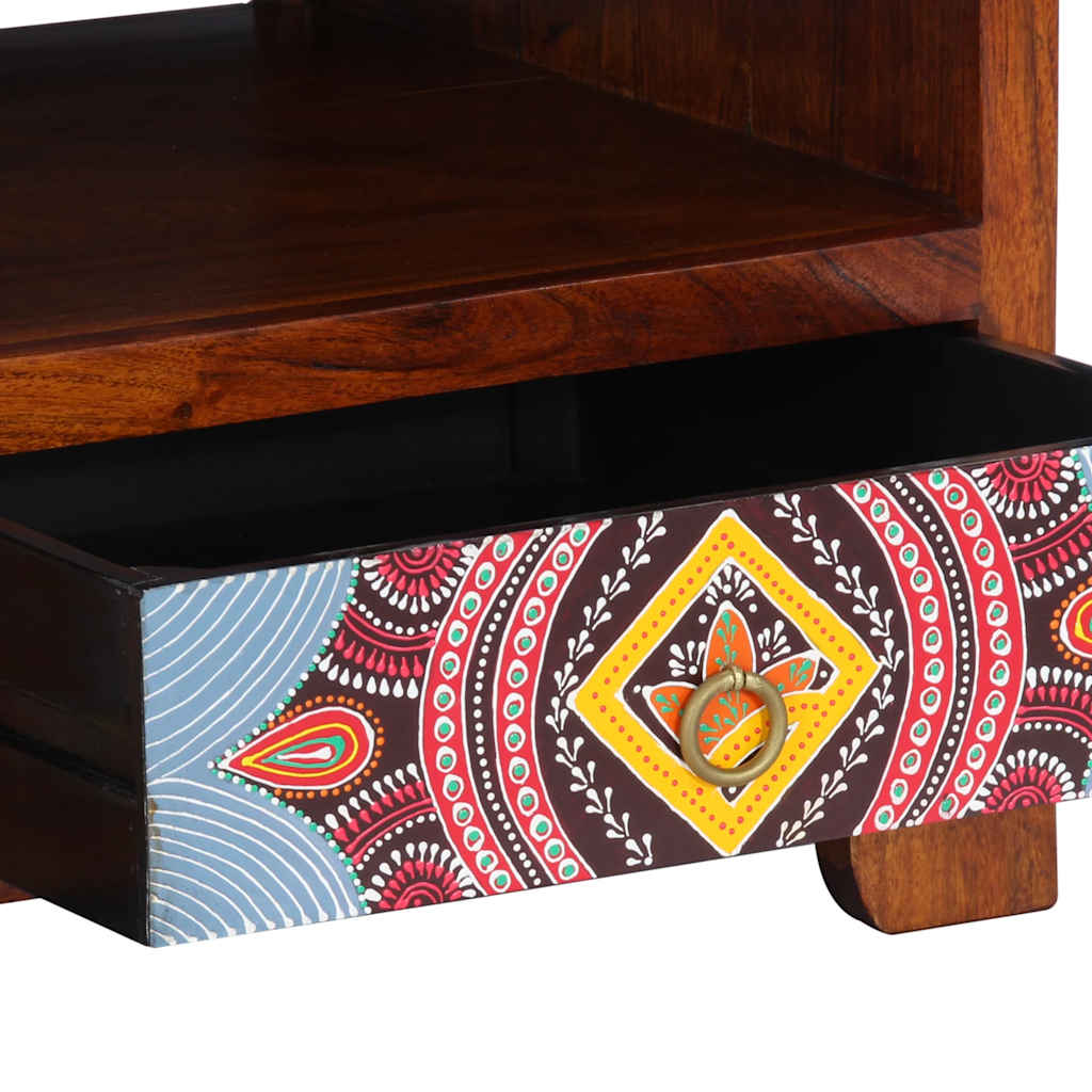 Mesa De Centro De Madera Maciza De Acacia 90x50x40 Cm_4