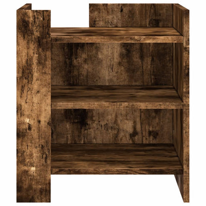 Mesita De Noche Madera De Ingeniería Roble Ahumado 45x50x50 Cm_2