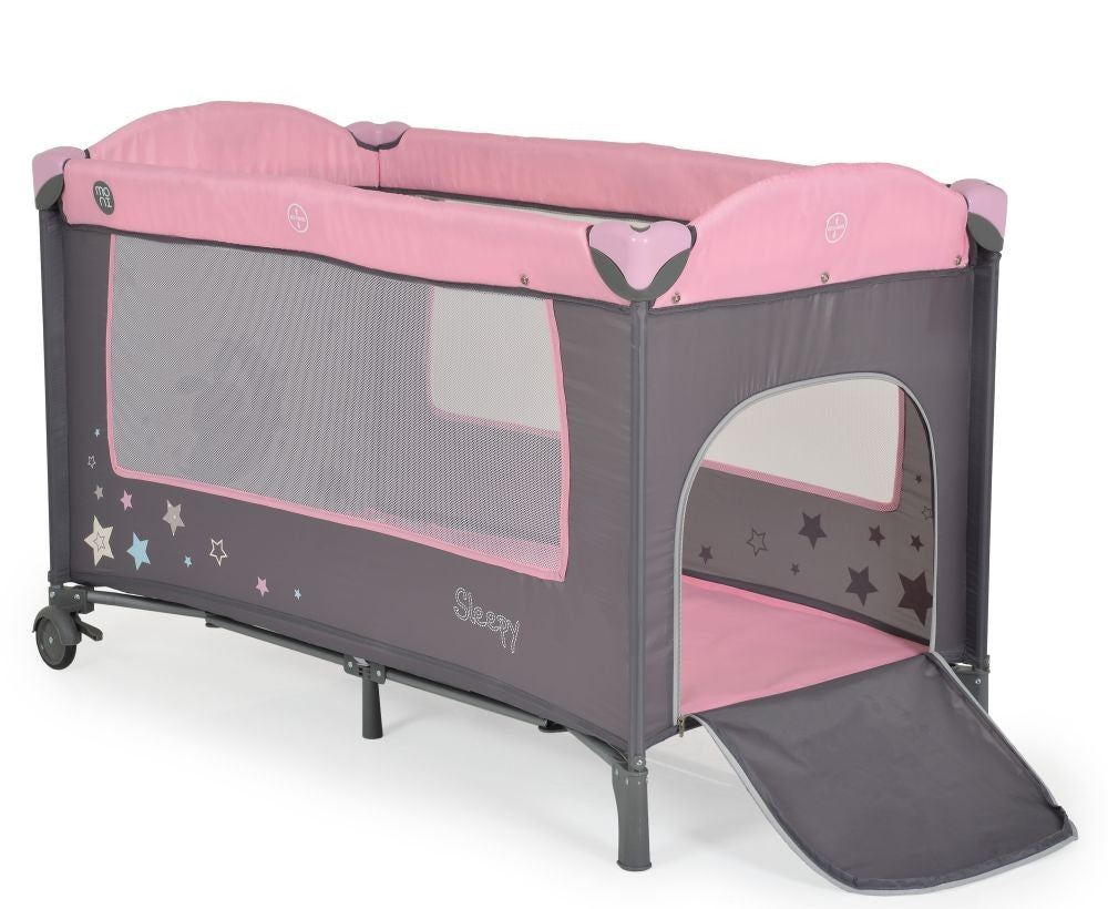 Cuna De Viaje Con Cambiador Sleepy Pink_4
