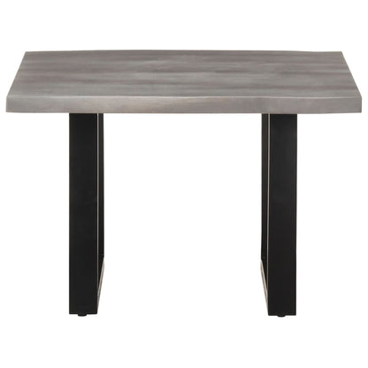 Mesa De Centro Borde Natural Madera Maciza Acacia 60x60x40 Cm_0