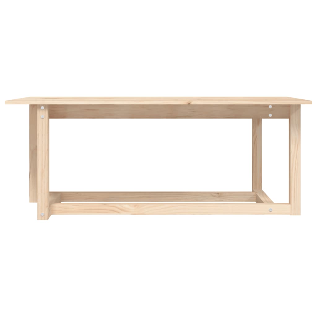 Mesa De Centro De Madera Maciza De Pino 110x55x45 Cm_1