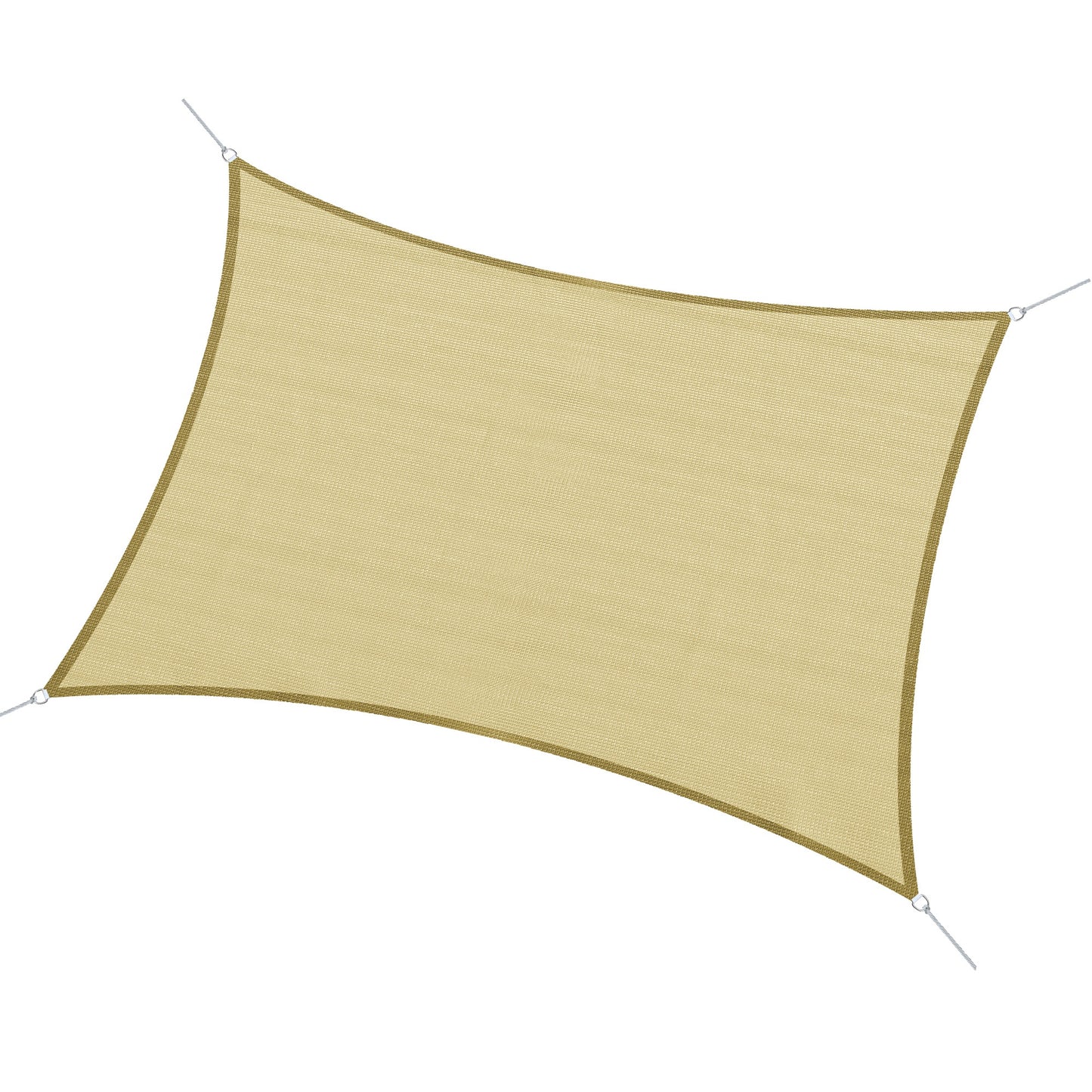 Outsunny Toldo De Vela Sombrilla Parasol Rectángulo Tejido De Poliester 185 G/m²_0