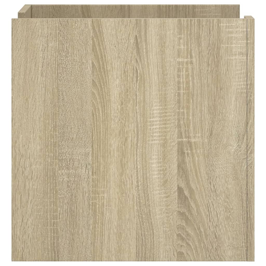 Mesita De Noche Madera De Ingeniería Roble Sonoma 45x50x50 Cm_3