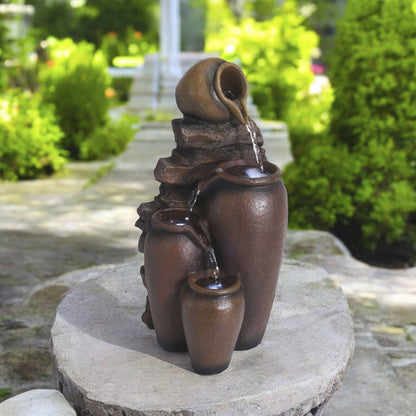Well Home - Fuente De Diseño Anfora Con Luces Led 23x21x41cm_2
