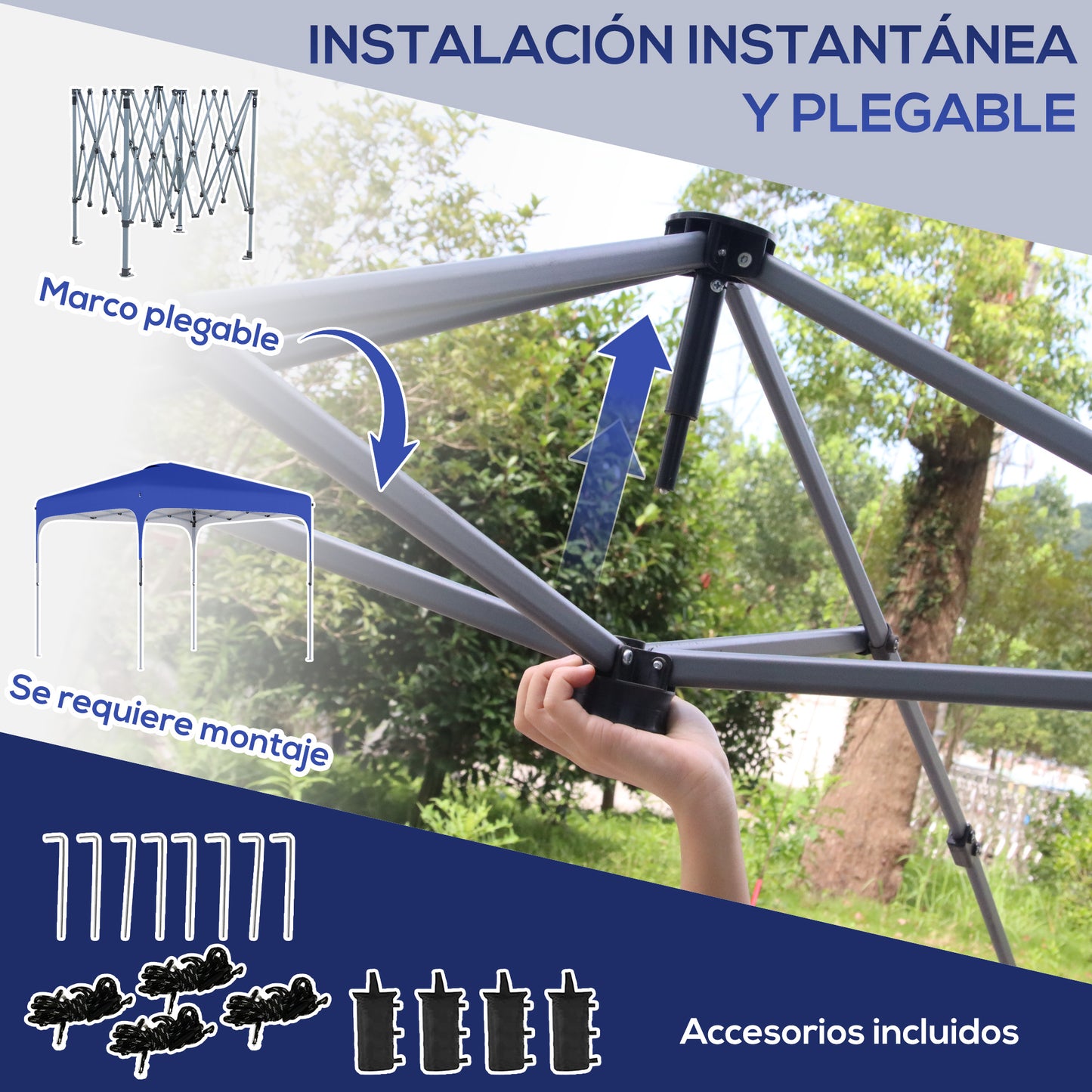 Outsunny Cenador Plegable Pop-up 2_4