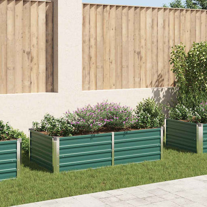 Jardinera Elevada De Acero Galvanizado Verde 160x80x45 Cm_1