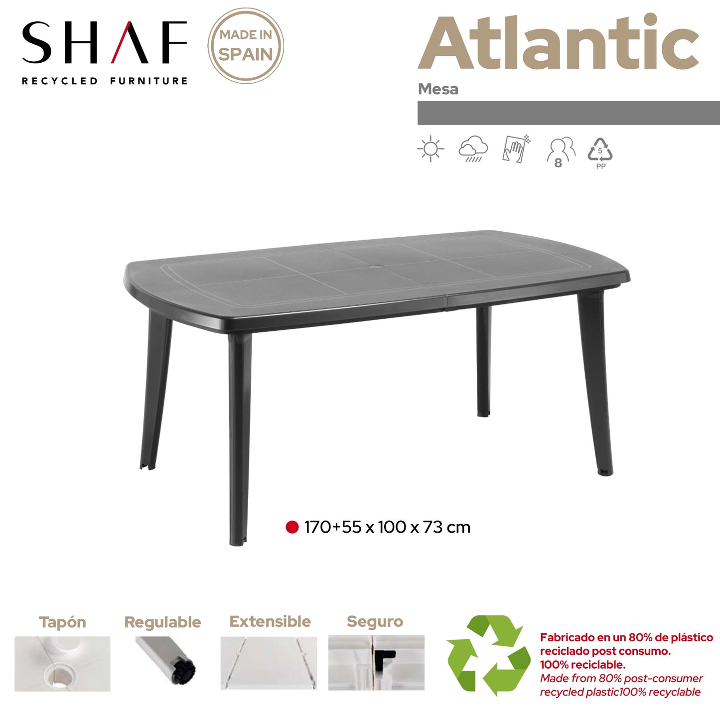 Mesa Atlantic Extensible - Antracita_2