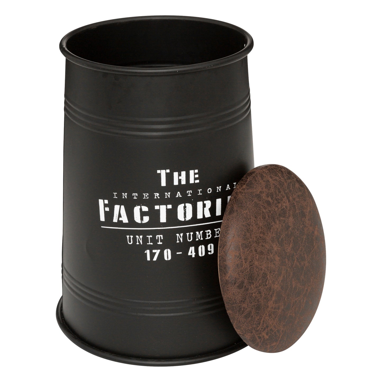 Puf Canister joao, Metal Y Madera, Negro_2