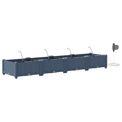 Vidaxl Jardineras Gris 160 X 40 X 22 Cm Acero_0