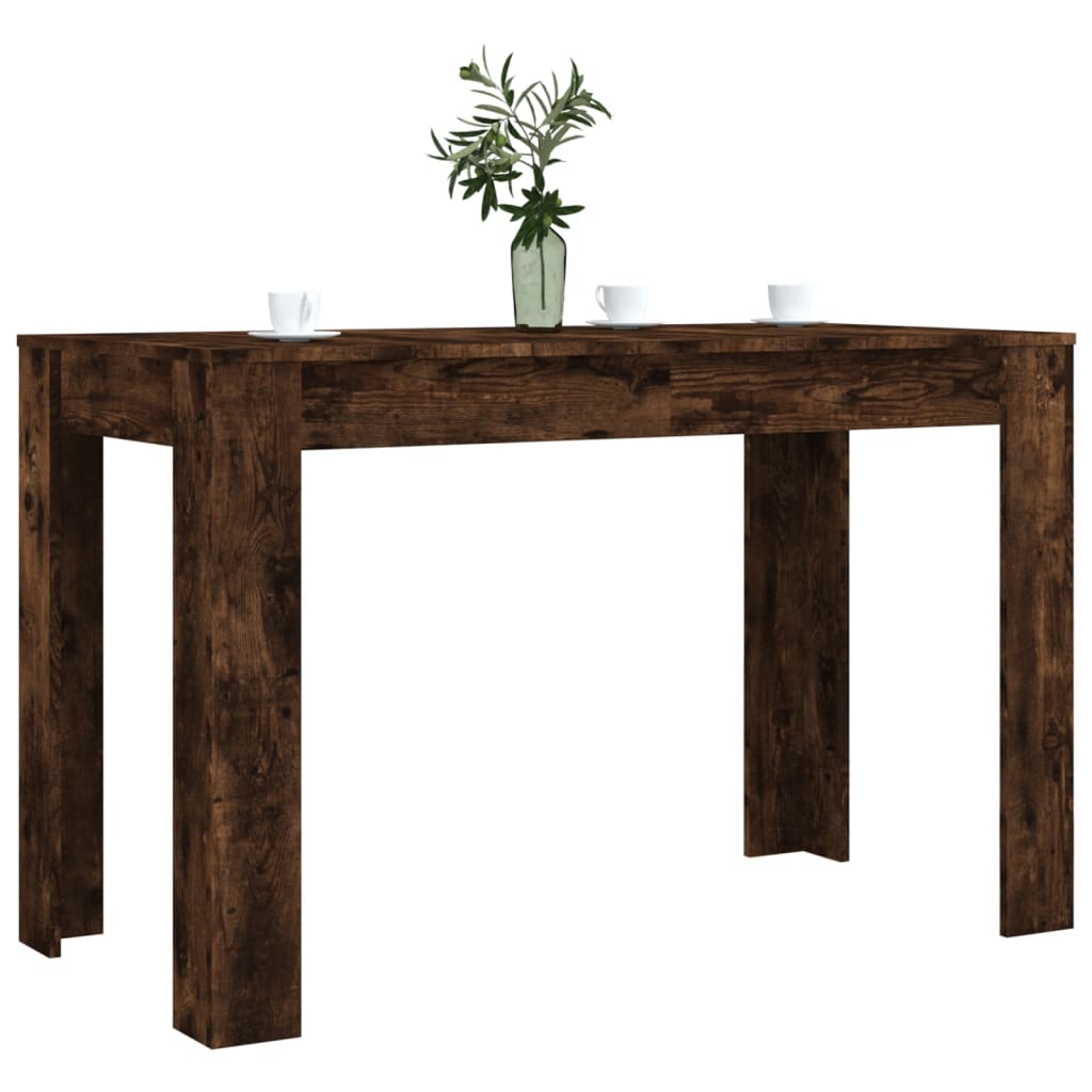 Mesa De Comedor Madera De Ingeniería Roble Ahumado 120x60x76 Cm_1