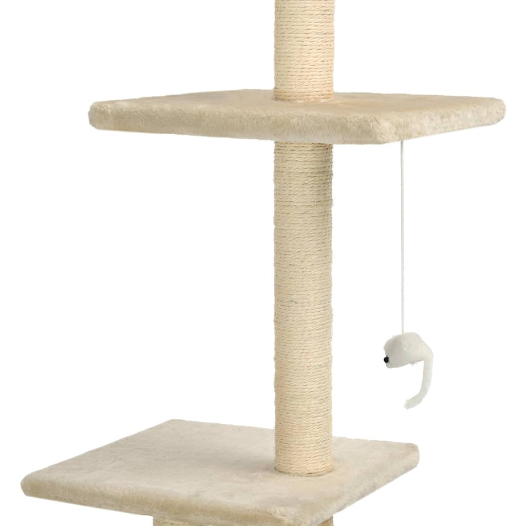 Vidaxl Rascador Para Gatos Con Postes De Sisal Beige 260 Cm_3