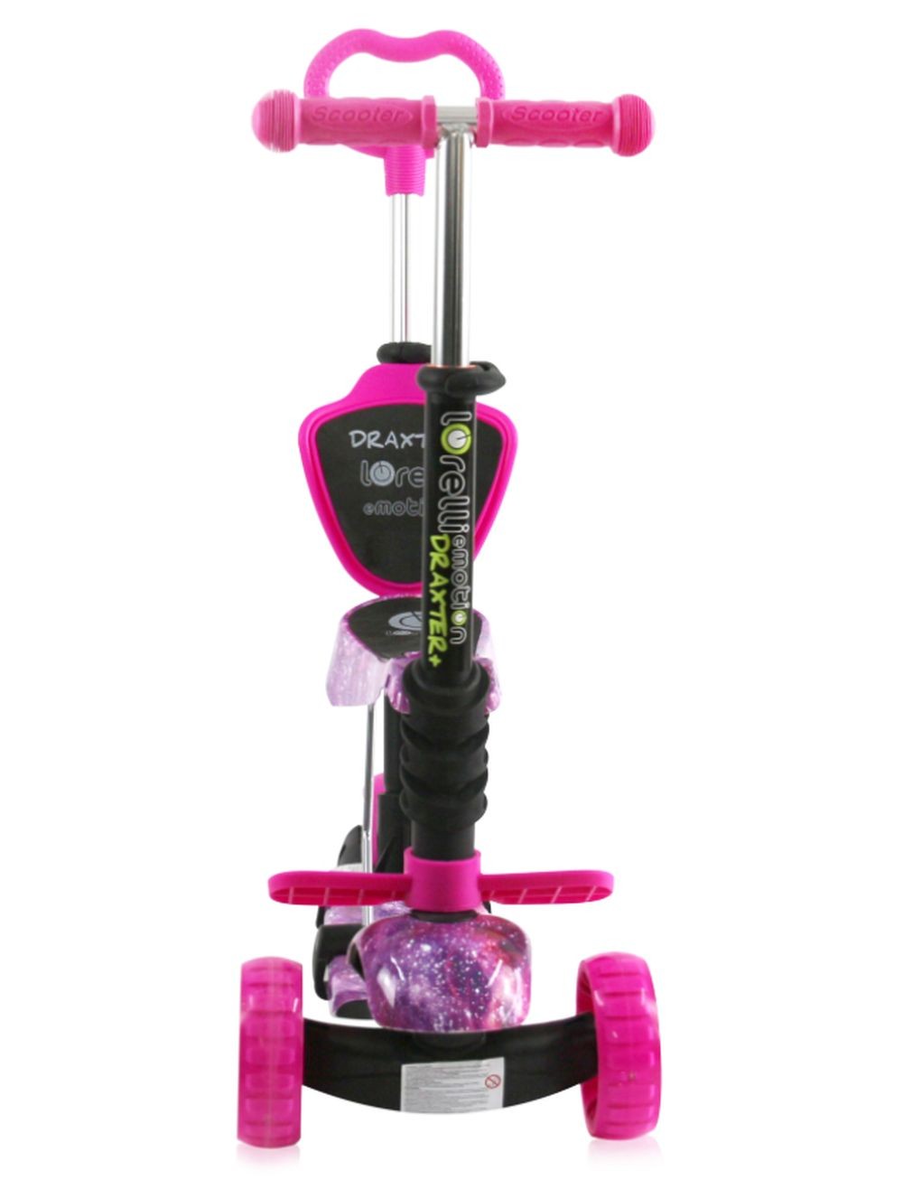 Patinete Evolutivo Con Asiento Y Mango Parental Draxter Plus Pink Galaxy_3