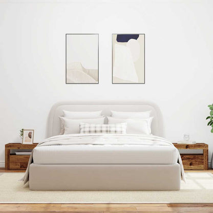 Mesitas De Noche Con Luces Led 2 Uds Madera Vieja 60x35x40 Cm_2