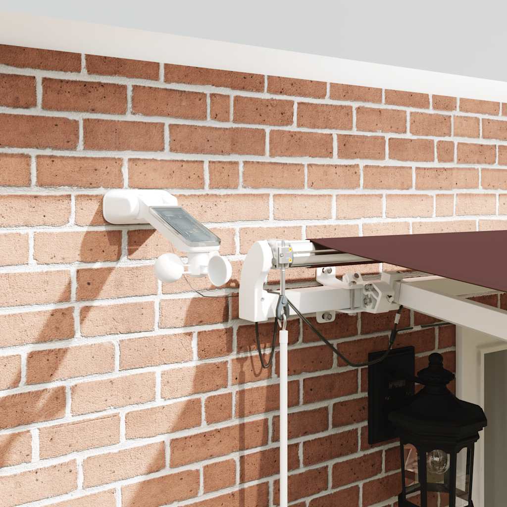 Toldo Retráctil Automático Con Luces Led Marrón 500x300 Cm_3