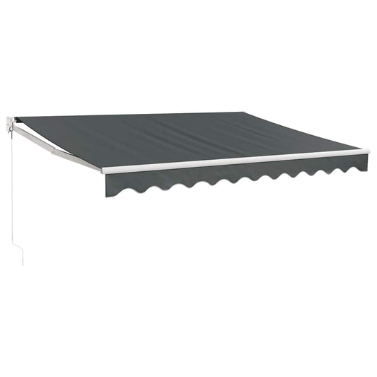 Toldo Retráctil Aluminio Y Tela Gris Antracita 3,5x2,5 M_0