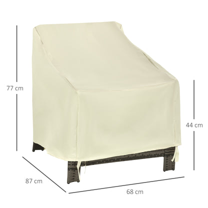 Funda Protectora Para Sillas Outsunny Beige 68x87x77 Cm_2