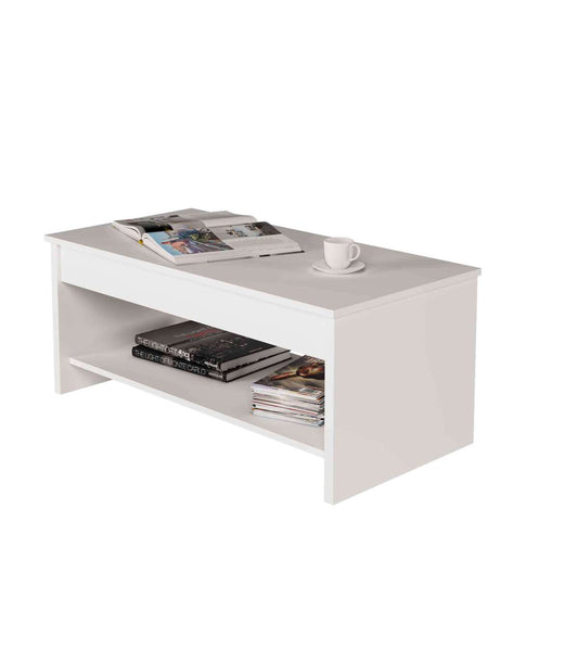 Mesa De Centro Agora Elevable En Color Blanco 42 Cm(alto)100 Cm(ancho)50 Cm(largo)_0