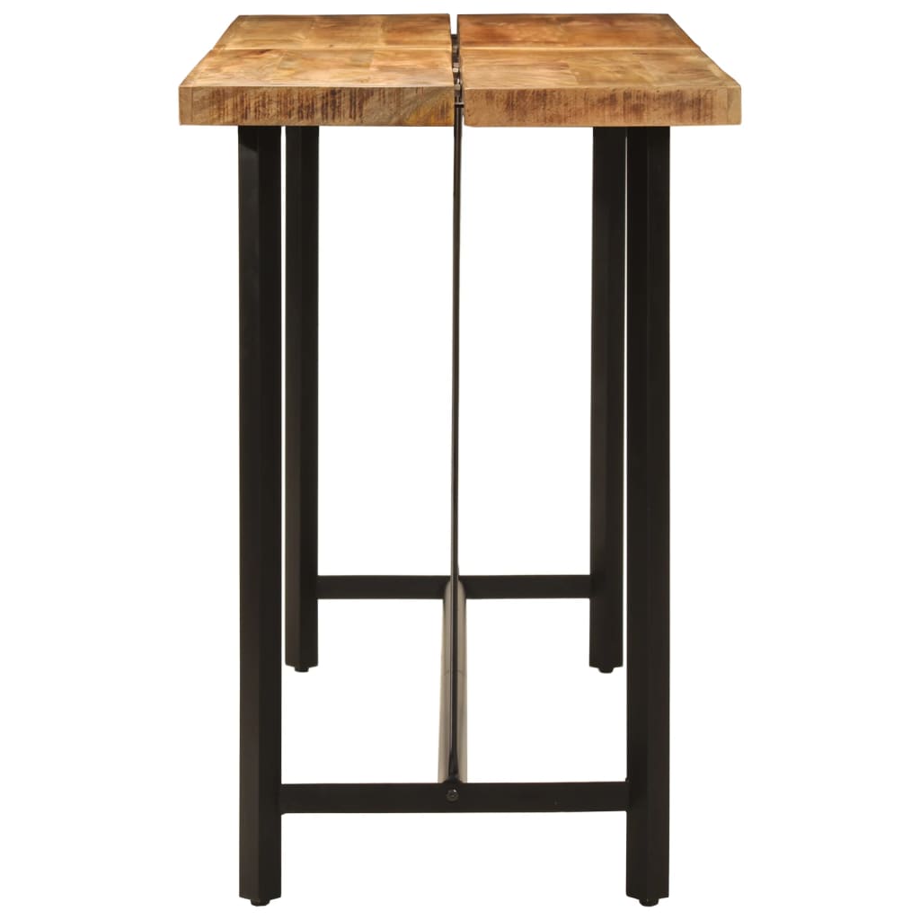 Mesa Alta De Hierro Y Madera Maciza De Mango 180x70x107 Cm_1