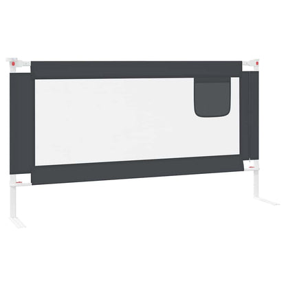 Vidaxl Barandilla De Seguridad Cama De Niño Gris Oscuro Tela 160x25 Cm_4