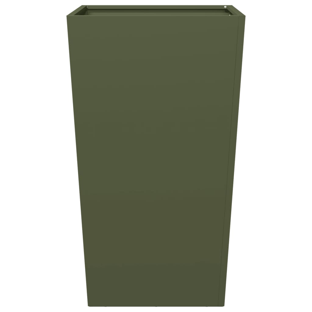 Jardinera De Acero Verde Oliva 45x45x75 Cm_4