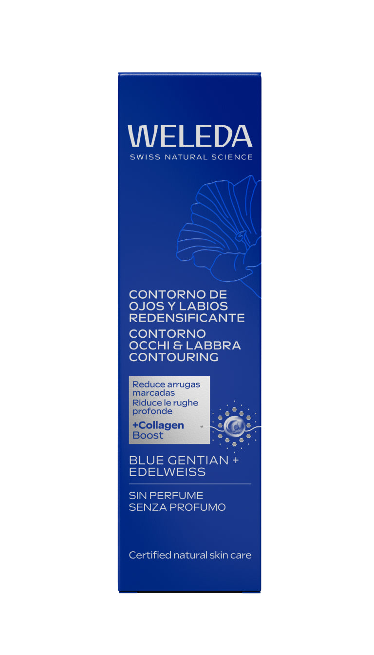 Contorno de ojos y labios redensificante de Genciana azul y Edelweiss Weleda 10 ml