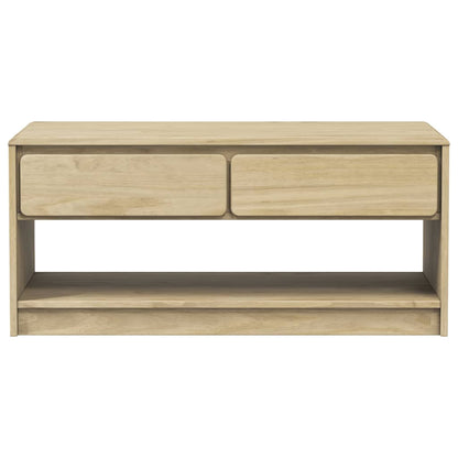 Mesa De Centro Sauda Madera Maciza Pino Color Roble 99x55x45 Cm_2