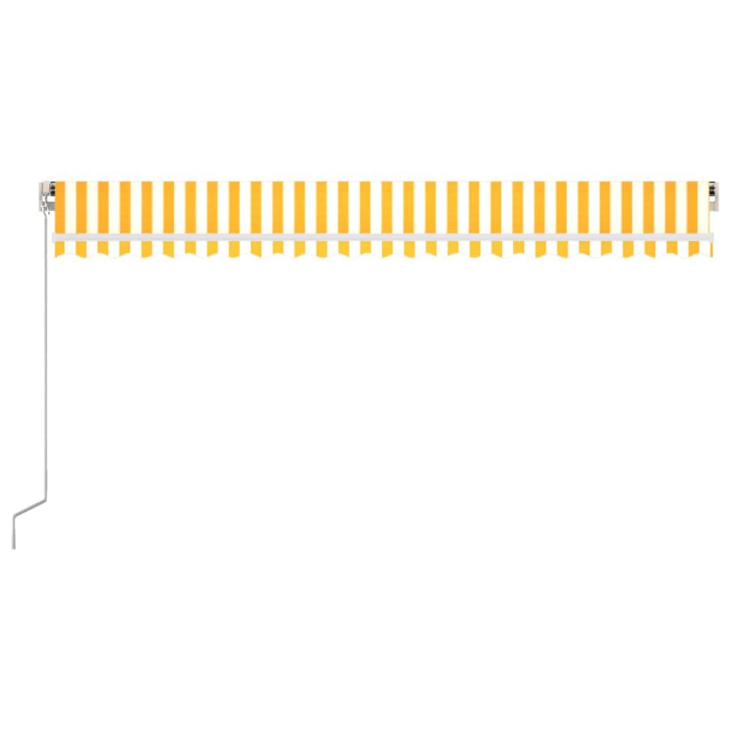 Toldo Retráctil Manual Amarillo Y Blanco 500x300 Cm_2