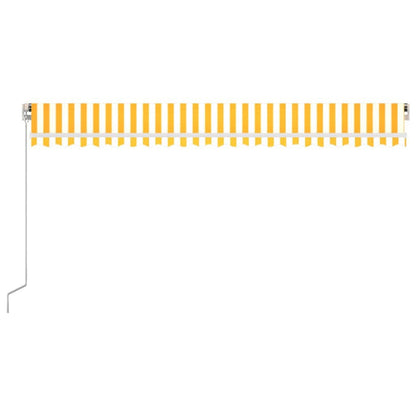 Toldo Retráctil Manual Amarillo Y Blanco 500x300 Cm_2