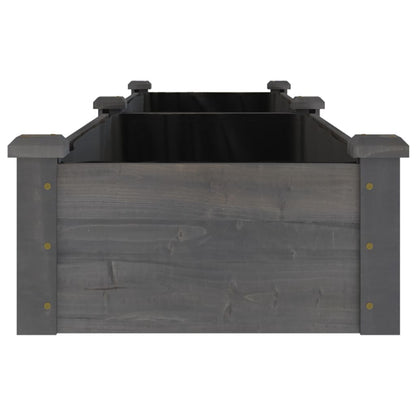 Jardinera Arriate Con Forro Madera Abeto Gris 240x45x25 Cm_4