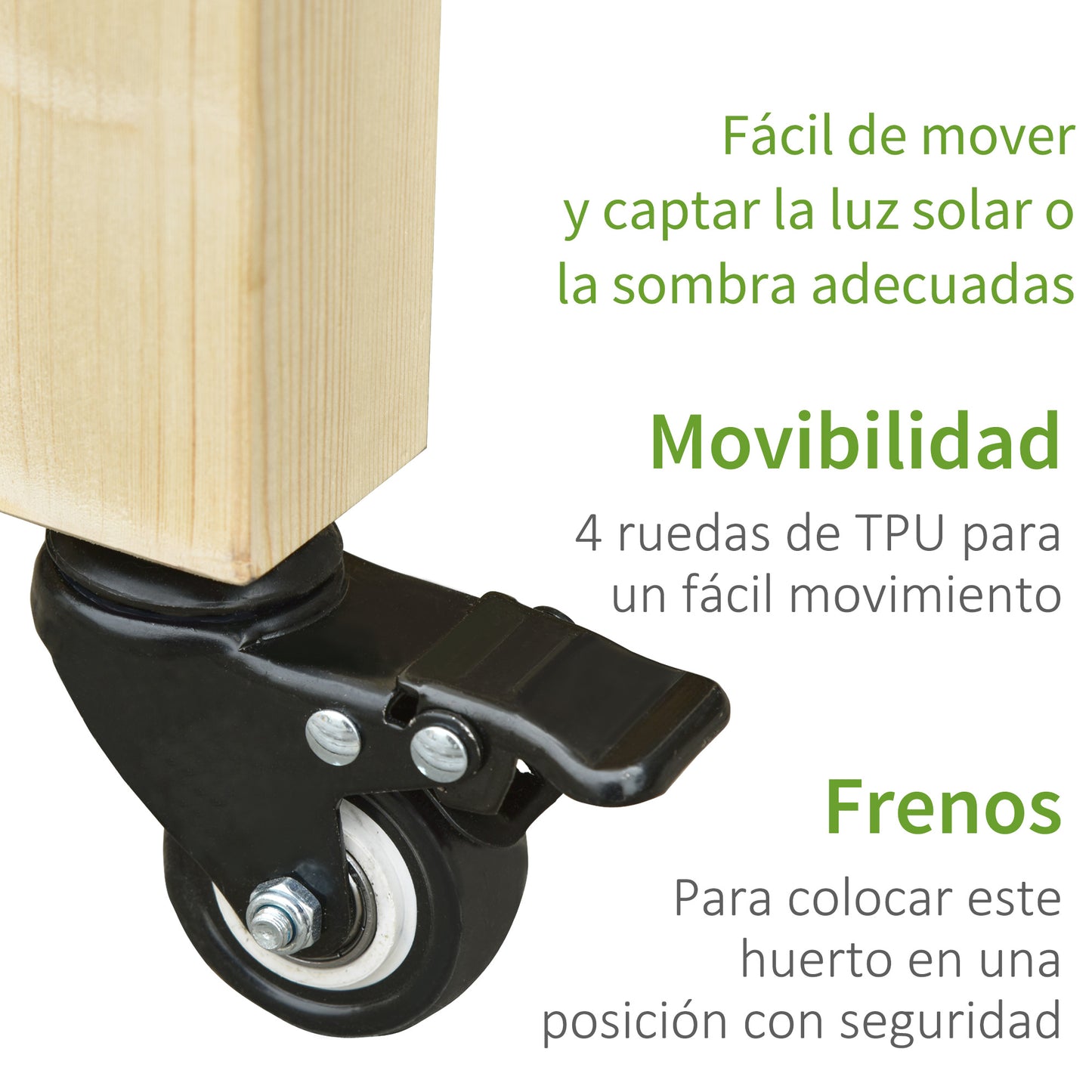 Outsunny Huerto Urbano 118x55x83 Cm Madera Estante Tela Geotextil Portátil_4