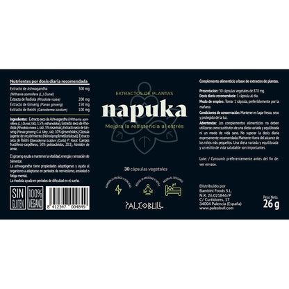 Napuka Adaptógenos Mix Paleobull 30 cáps Napuka 30 cápsulas