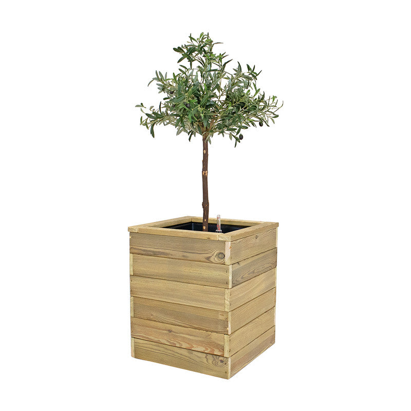 Jardinera De Madera Con Autorriego 50x50x60 Cm Nidum Basic Hortalia_0