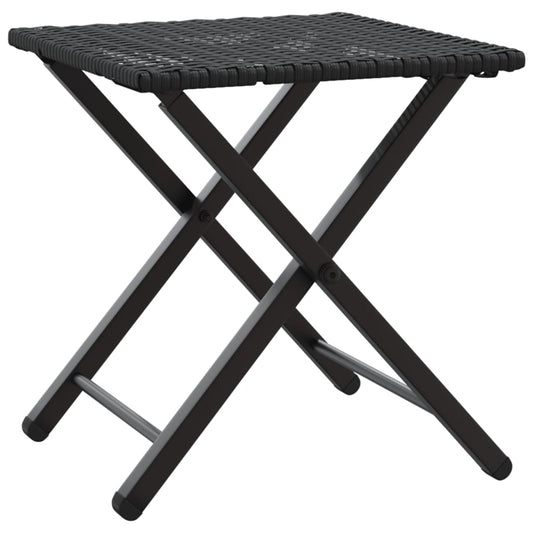 Juego De Comedor De Jardín Plegable 5 Piezas Ratán Pe Negro / Vetonek_0