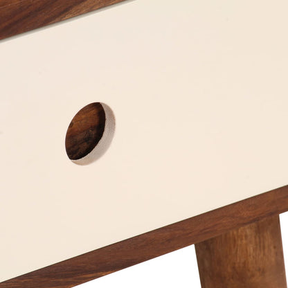 Mesita De Noche De Madera Maciza De Sheesham 45x30x45 Cm_4