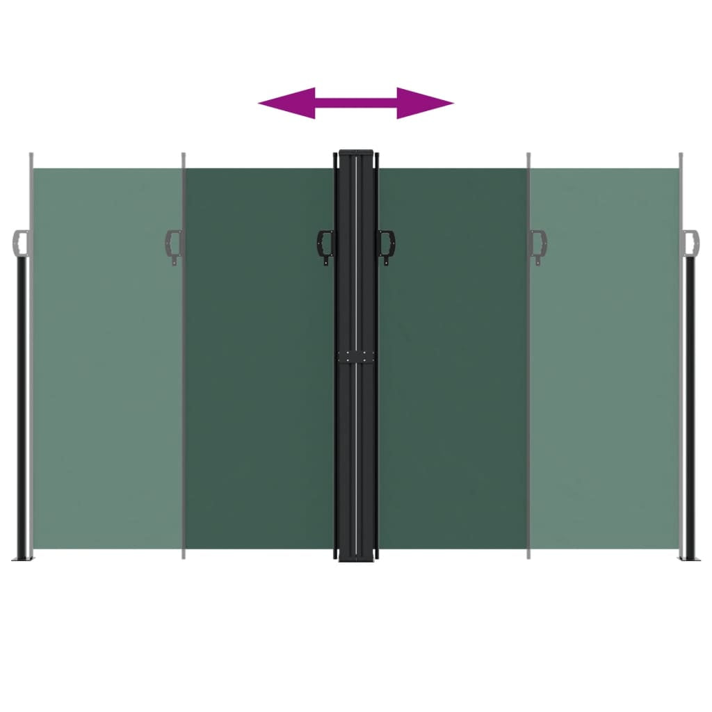 Vidaxl Toldo Lateral Retráctil Verde Oscuro 200x1200 Cm_4