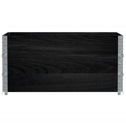 Jardinera De Madera Maciza De Pino Negra 120x80 Cm_2