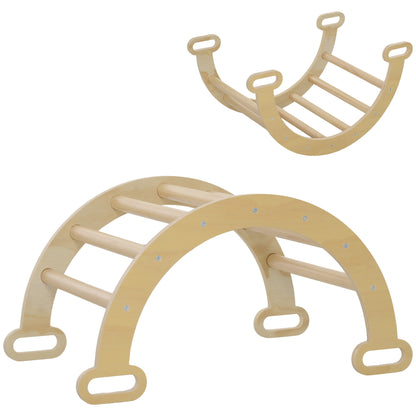 Escalador Para Niños Aiyaplay Tablero Multicapa De Pino Madera Natural 68x42x36 Cm_0
