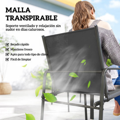 Outsunny Conjunto De Mesa Y Sillas Jardín De 7 Piezas_4