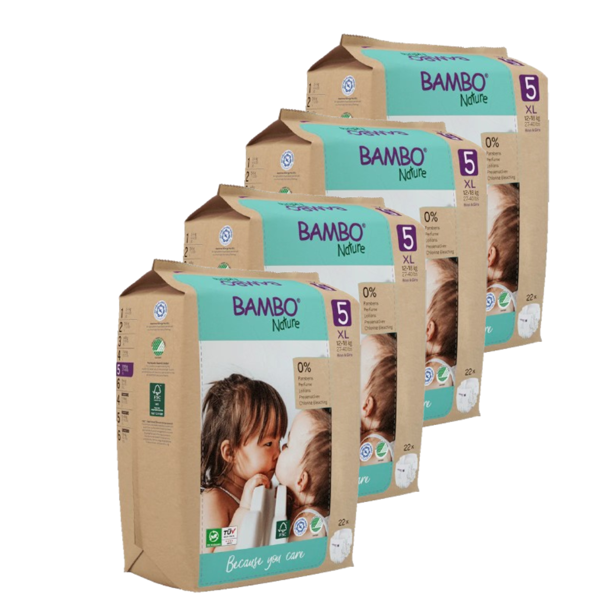 Pack ahorro Bambo Nature pañales T5(12-18kg) 88 uds