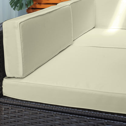 Outsunny Conjunto Muebles De Jardín Ratán 7 Piezas Set De Sofás Con Mesita_3