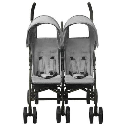 Vidaxl Carrito Para Gemelos De Acero Gris Claro_1