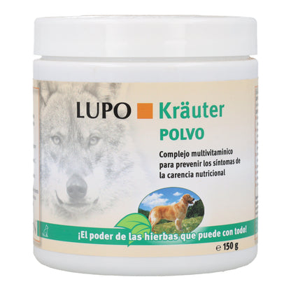 Lupo Kräuter Multivitamínico 100% Natural en polvo para Perros Polvo 150 g
