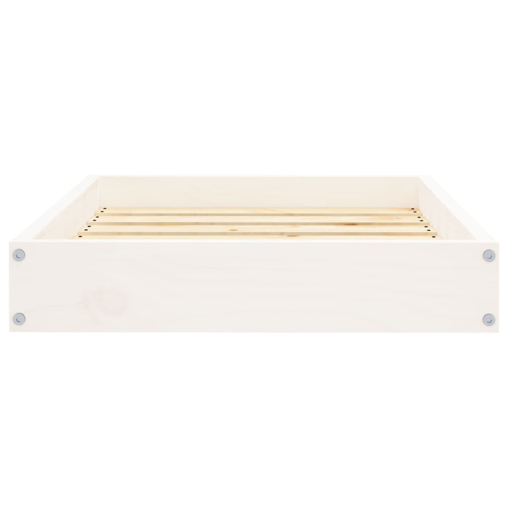 Vidaxl Cama Para Perros Madera Maciza De Pino Blanco 61,5x49x9 Cm_3