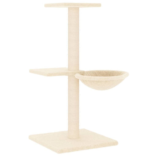Vidaxl Rascador Para Gatos Con Postes De Sisal Color Crema 72 Cm_0