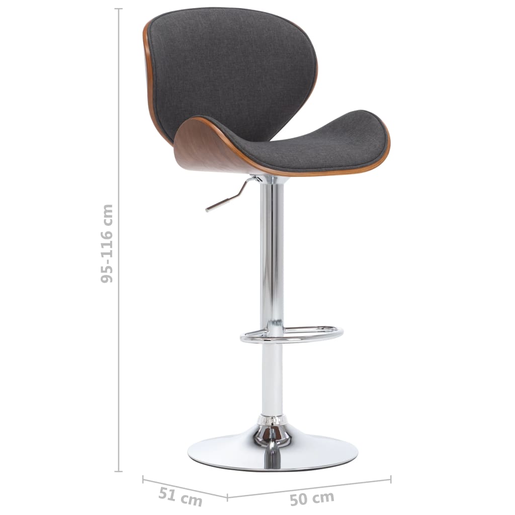 Taburete De Cocina Tela Gris_5