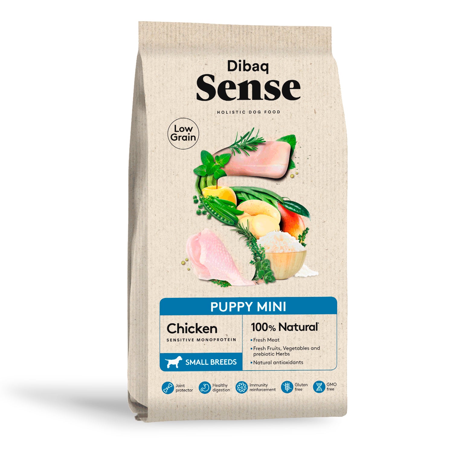 Dibaq Sense Low Grain Pollo Cachorro Mini 2 Kg_0